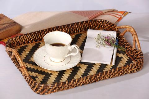 RECTANGLE SITALPATI TRAY ( BLACK )