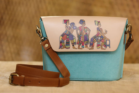 AQUA BLUE SLING BAG