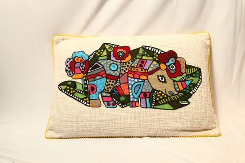 CUSHIONS COVER WHITE ( KHADI )