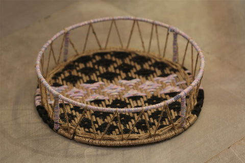 BLACK PRINTED JITU HANDMADE TRAY