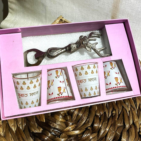 Bar Set "Xurat Mogon" Shot Glass / Bottle Opener Gift Set