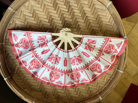 Folding Fan Assamese Gamusa Motif