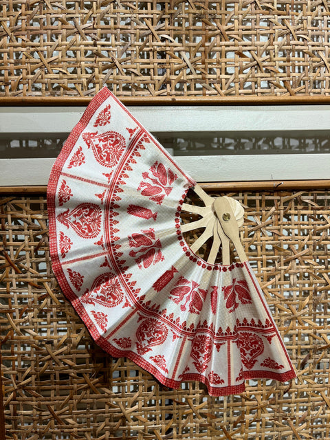 Folding Fan Assamese Gamusa Motif